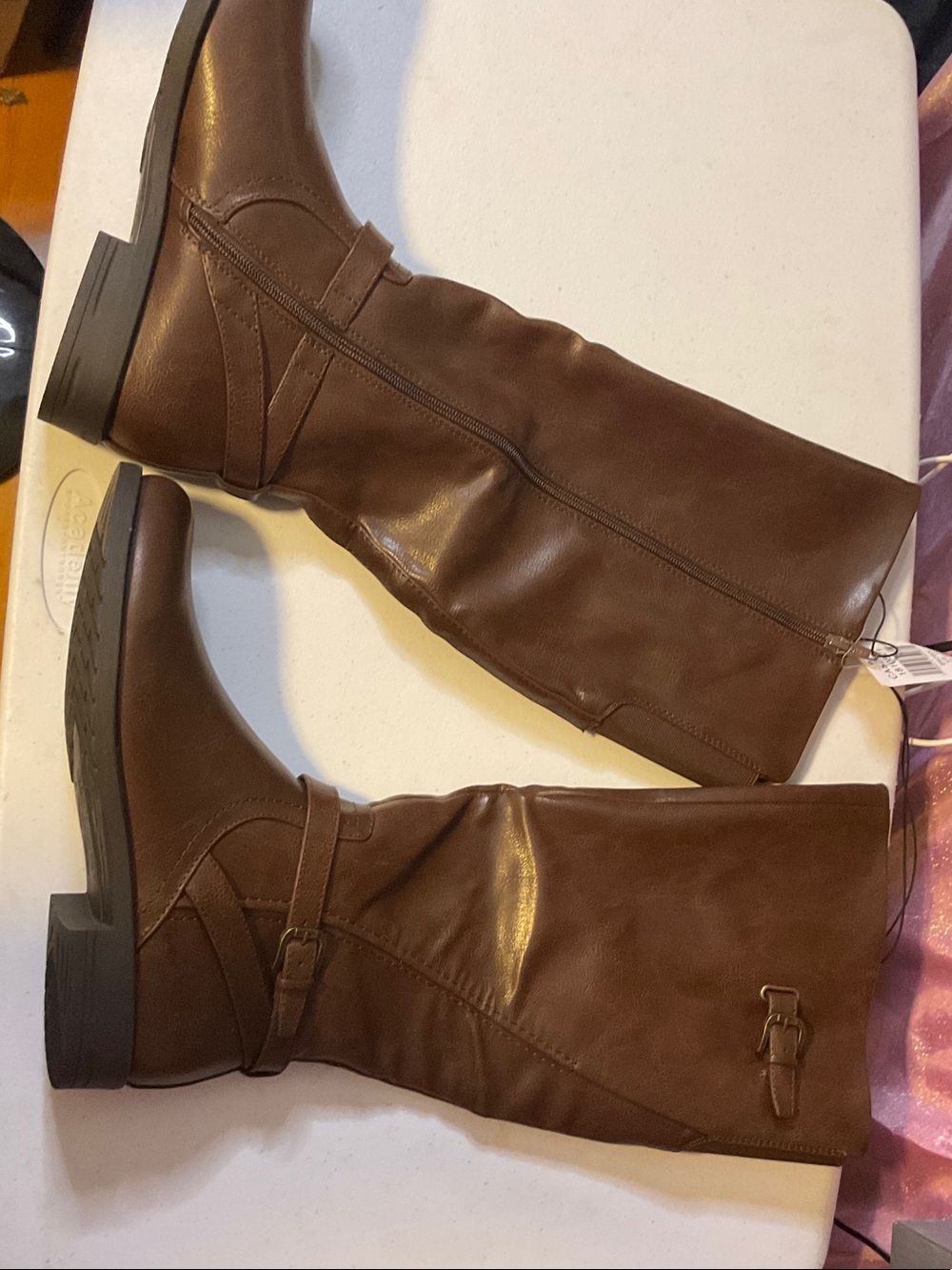 Shoes 2 - BareTraps Brown Over-the-Knee Buckle Detail Boots